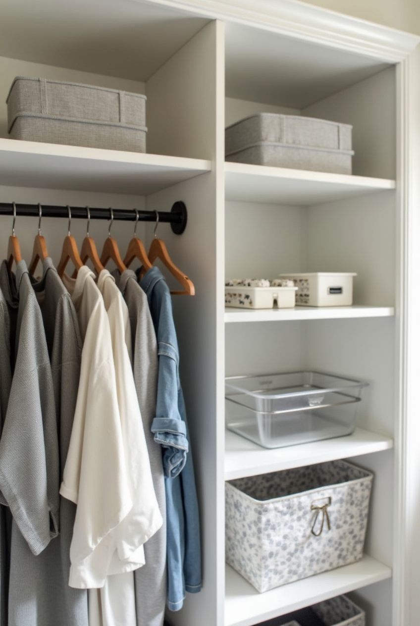 Closet — professionally cleaned